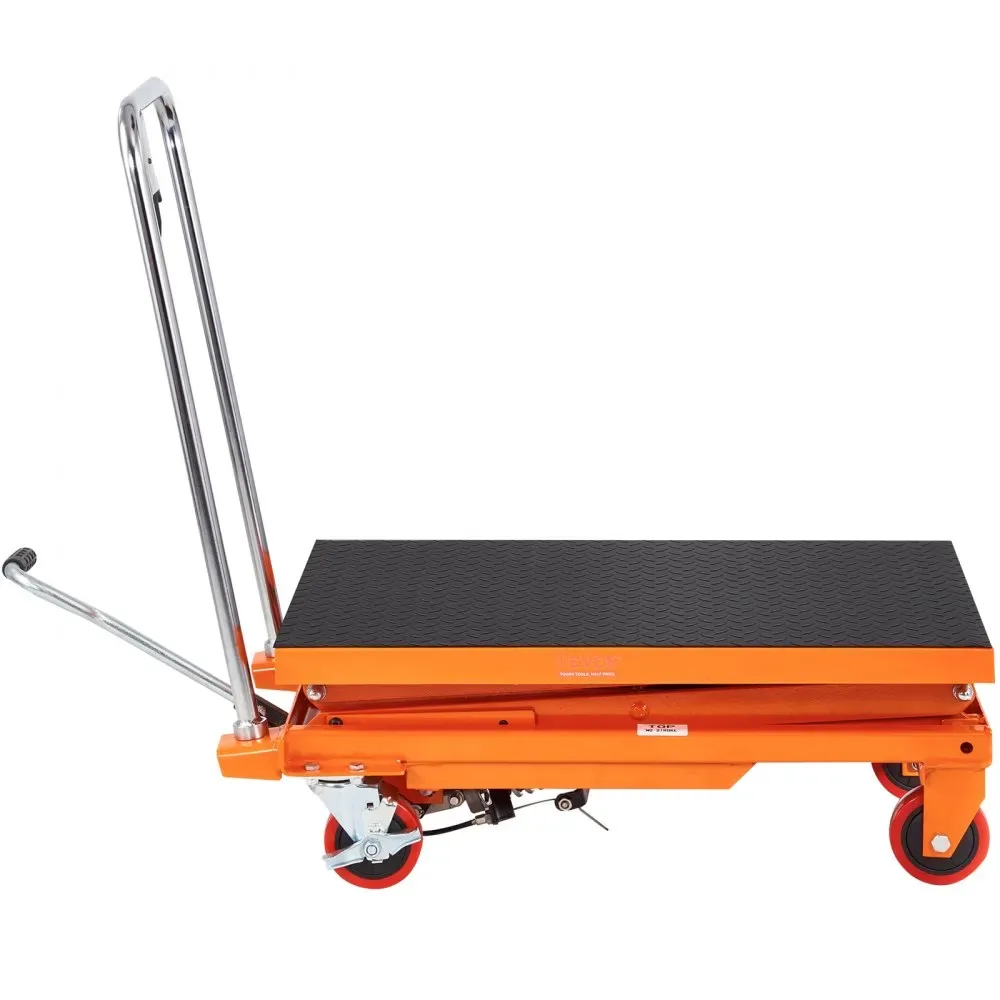 VEVOR Hydraulic Lift Table Cart Orange Double Scissor 330 lb product image 10
