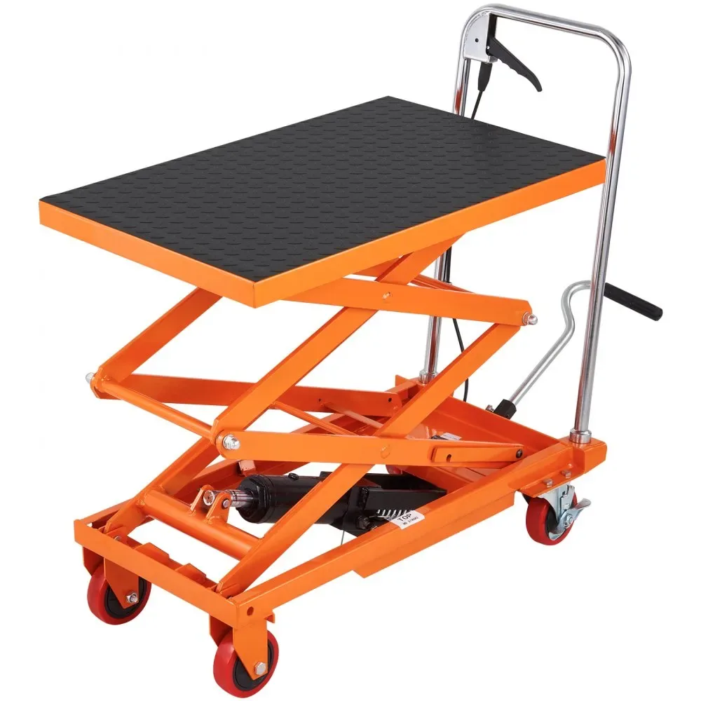 VEVOR Hydraulic Lift Table Cart Orange Double Scissor 330 lb product image 11