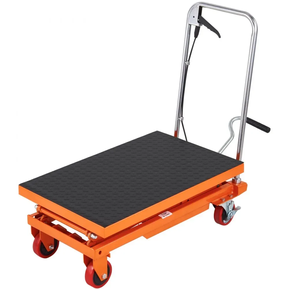 VEVOR Hydraulic Lift Table Cart Orange Double Scissor 330 lb product image 12