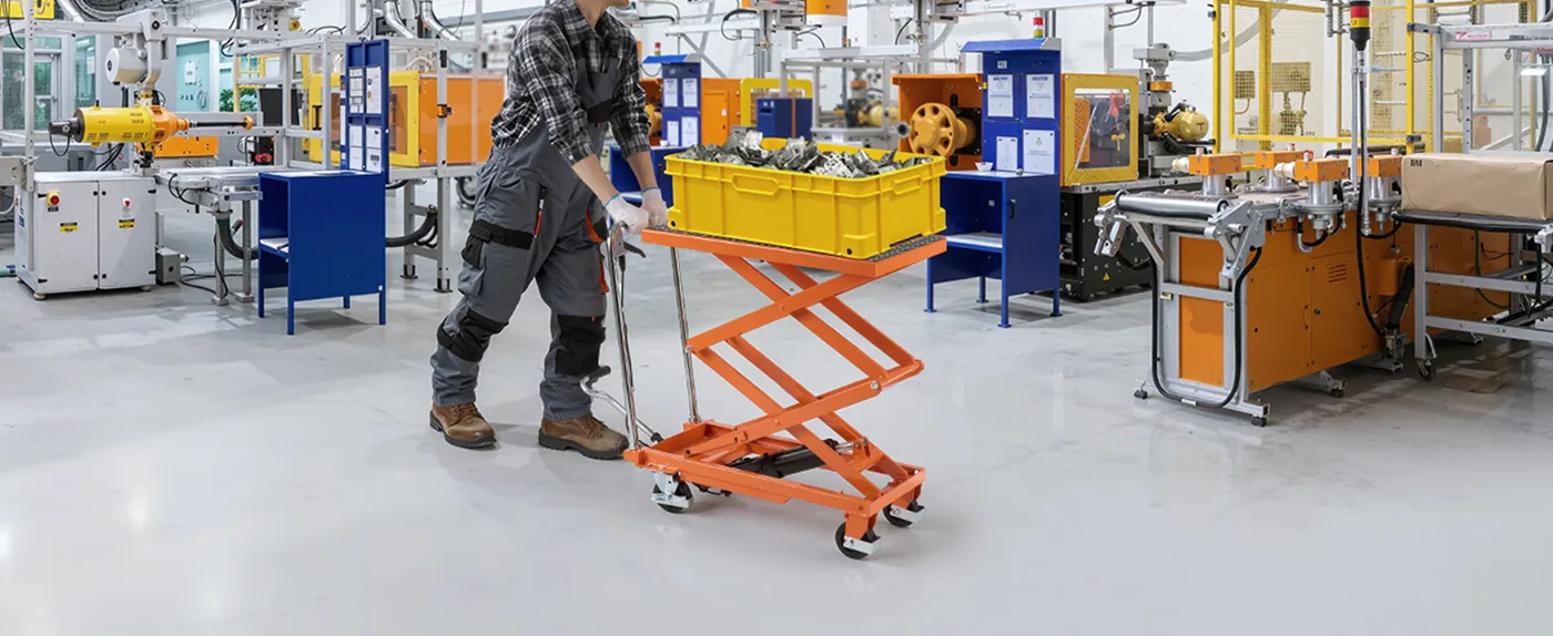 VEVOR Hydraulic Lift Table Orange Double Scissor 500 lbs Factory
