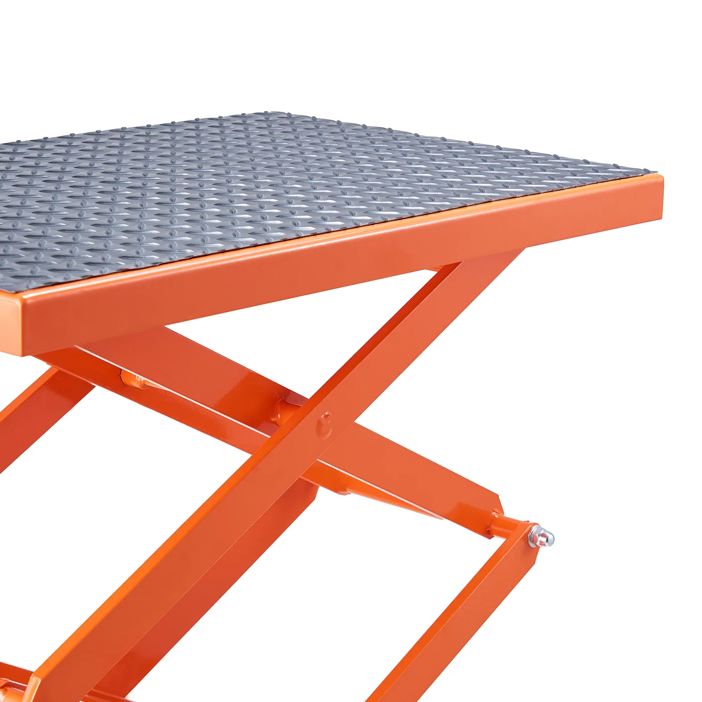 VEVOR Hydraulic Lift Table Orange Double Scissor 500 lbs Smooth Edges, Minimizes Scratching and Injury Risks