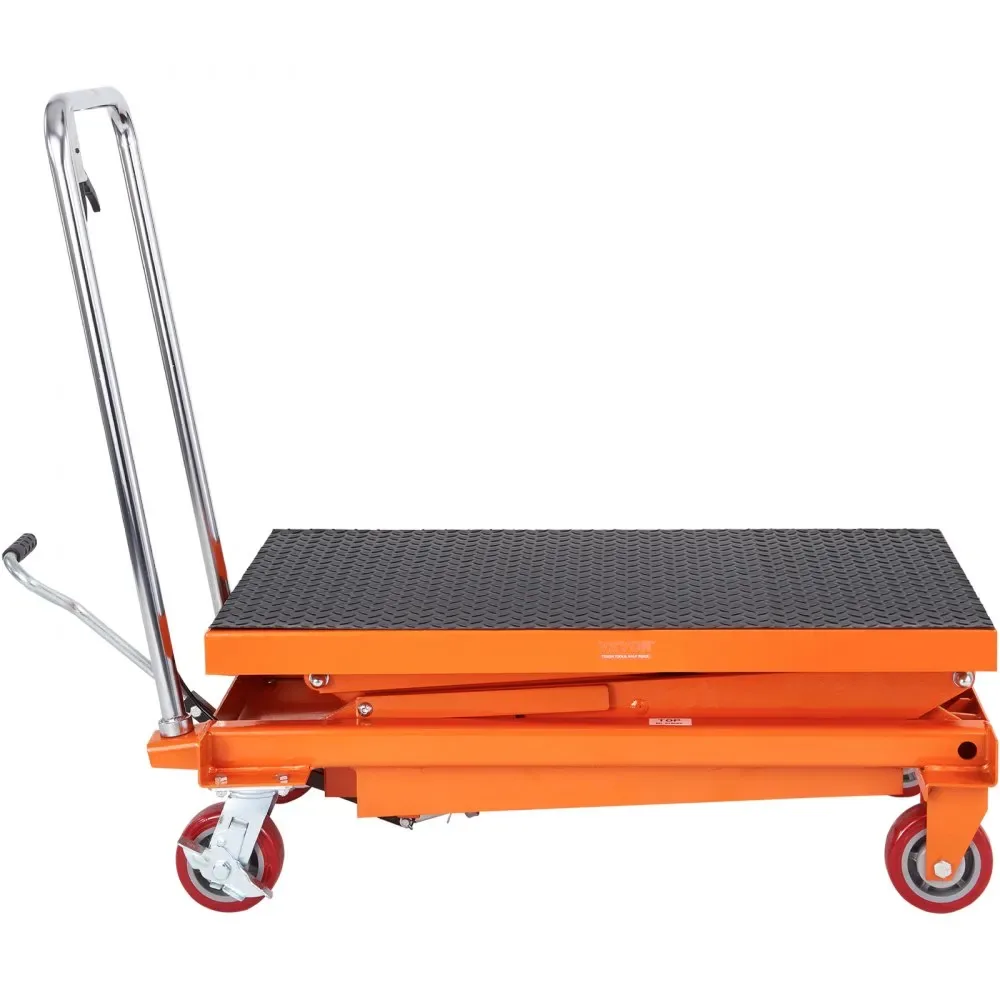 VEVOR Hydraulic Lift Table Cart Orange Double Scissor 770 lb product image 10