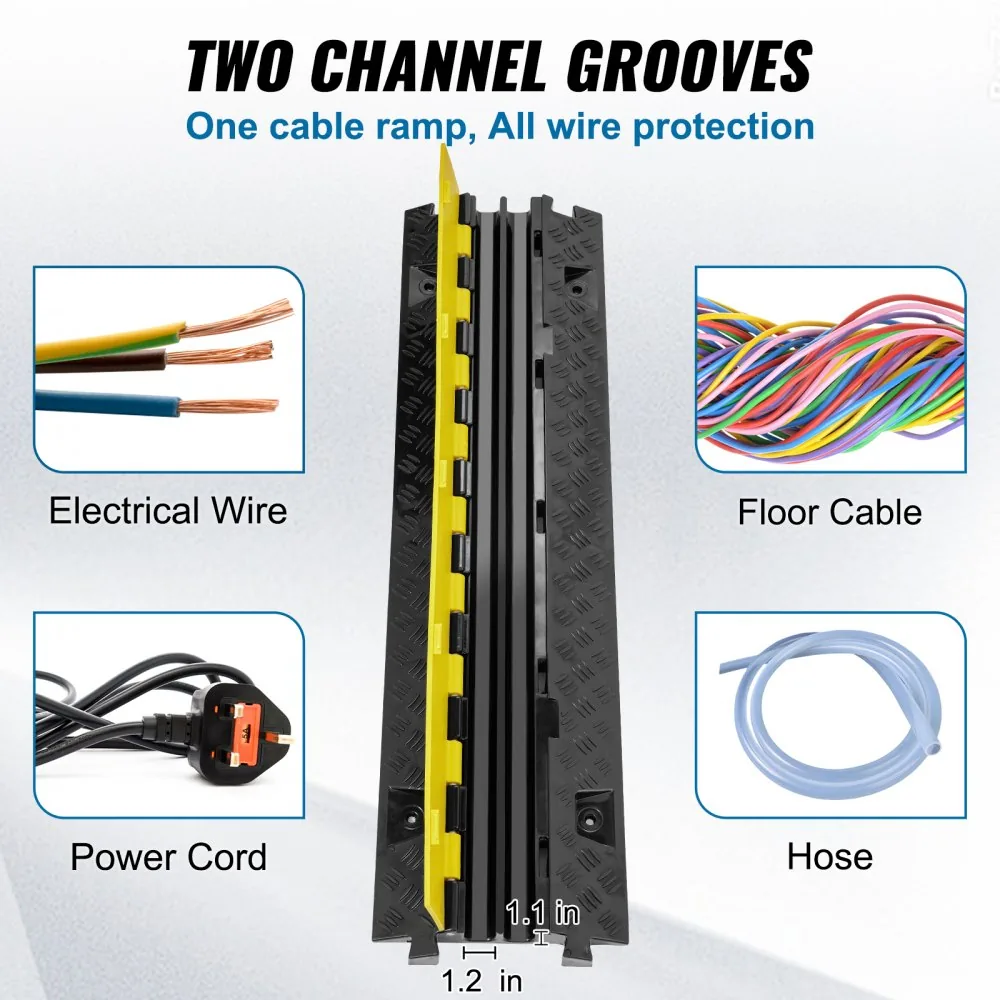 flip open channel cable protector ramp close up