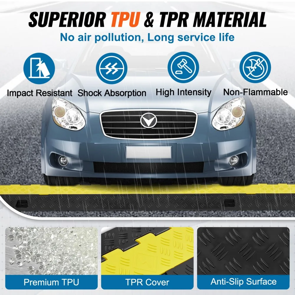 rubber cable protector ramp slip resistant surface