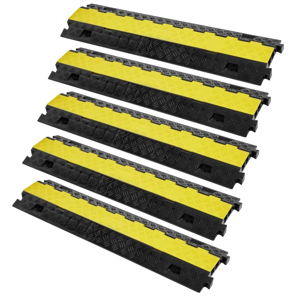 VEVOR 5 pack 2 channel cable protector ramp front view
