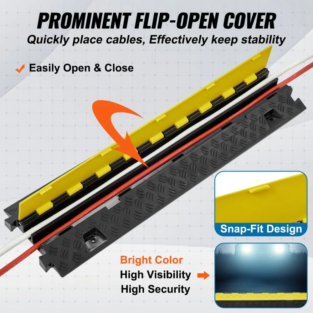 modular interlocking cable protector ramp connection