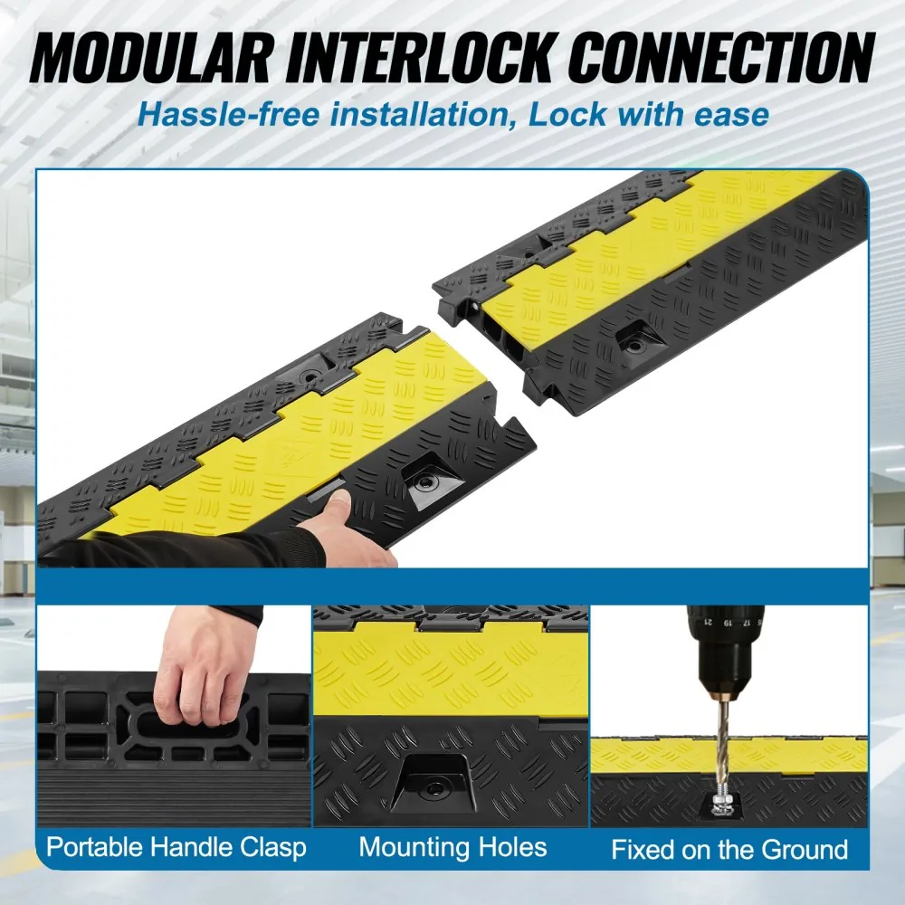 2 channel cable protector ramp dimensions
