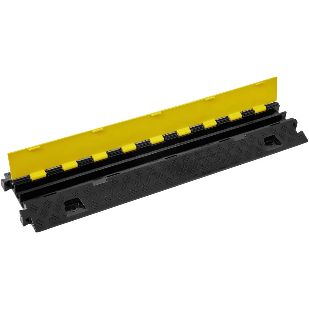 2 channel cable protector ramp protecting hoses at worksite