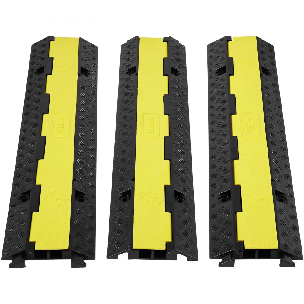 VEVOR 3 pack 2 channel cable protector ramp front view