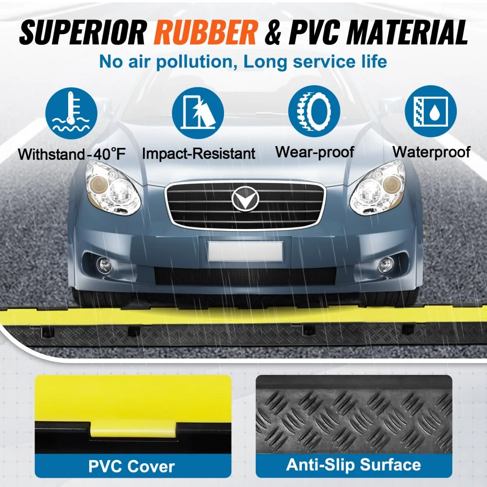 rubber cable protector ramp slip resistant surface