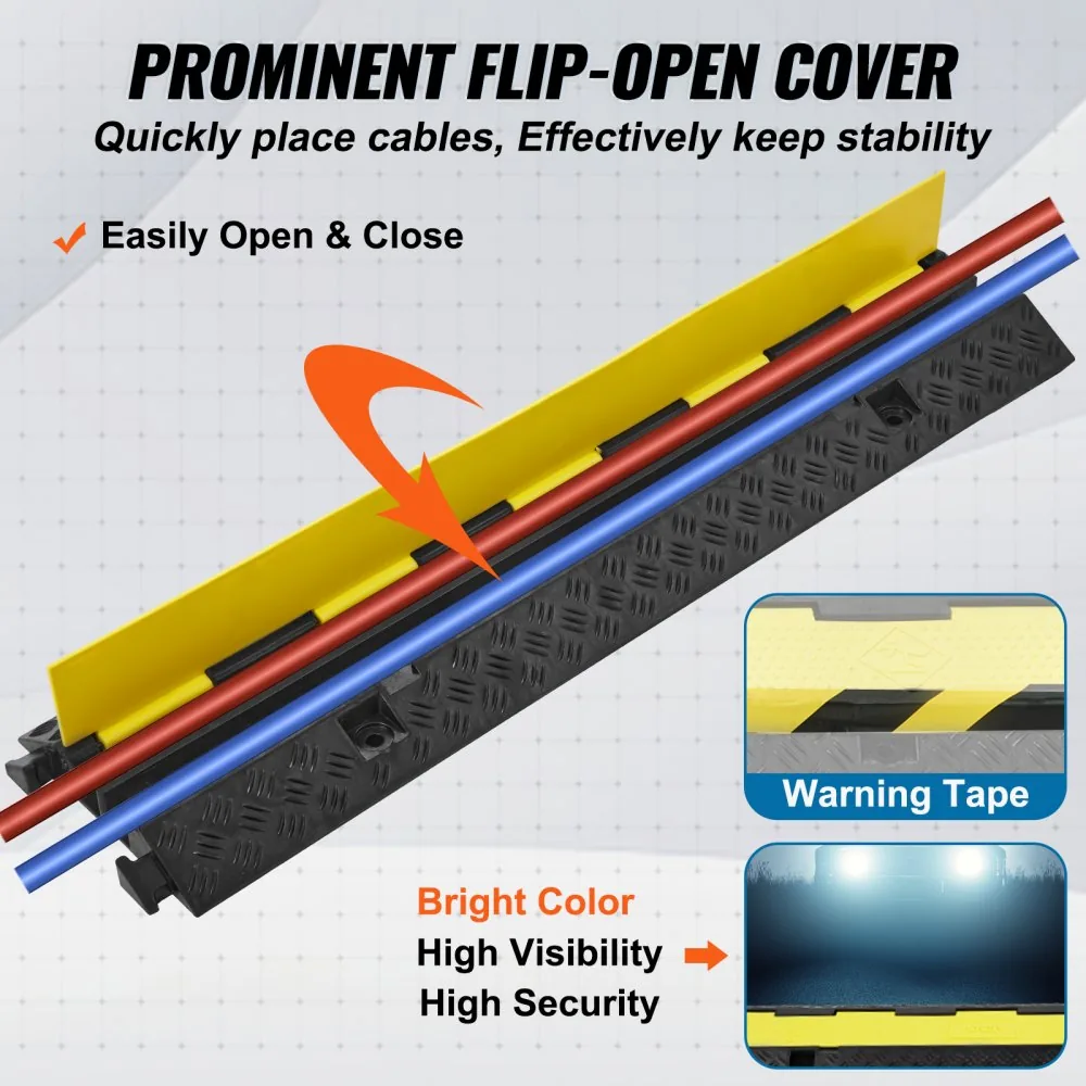 modular interlocking cable protector ramp connection
