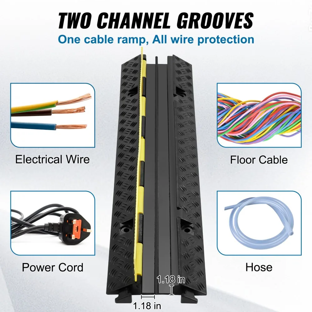 flip open channel cable protector ramp close up