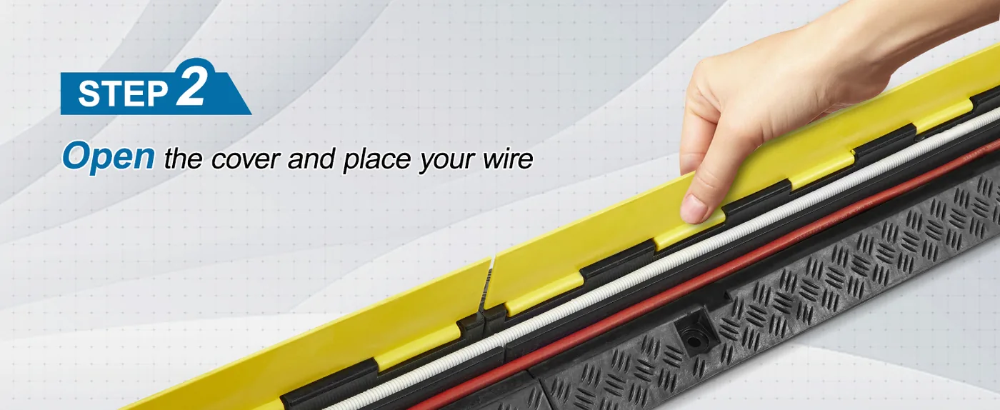 VEVOR 5 Pack 2 Channel Cable Protector Ramp 12,000 lbs Step 2