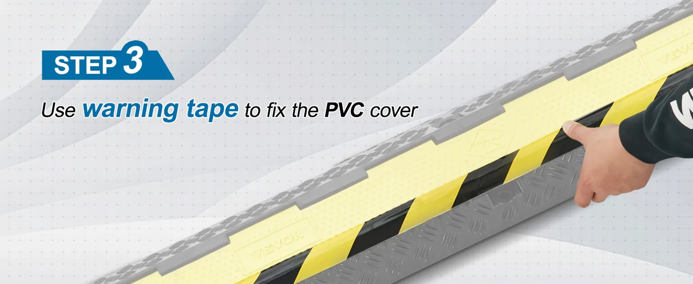 VEVOR 5 Pack 2 Channel Cable Protector Ramp 12,000 lbs Step 3