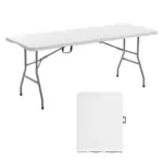 VEVOR Folding Table 6 ft White product image 1