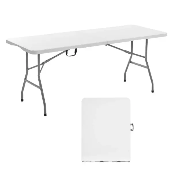 VEVOR Folding Table 6 ft White product image 1