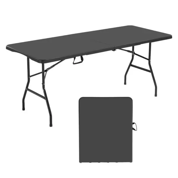 VEVOR Folding Table 6 ft Black product image 1