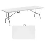 VEVOR Folding Table 8 ft White product image 1