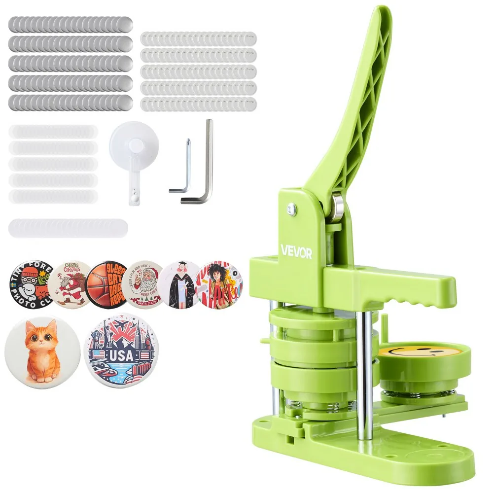 VEVOR Button Maker Machine 75mm Lateral movement 100pcs product image 1