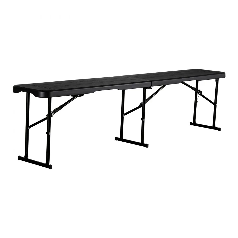 VEVOR Plastic Folding Bench Black 2 PCS product image 11