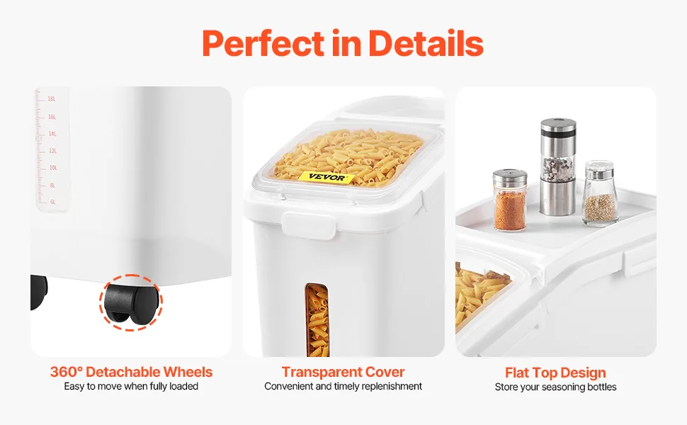 VEVOR Rice Storage Container 1 pcs 50L feature 4