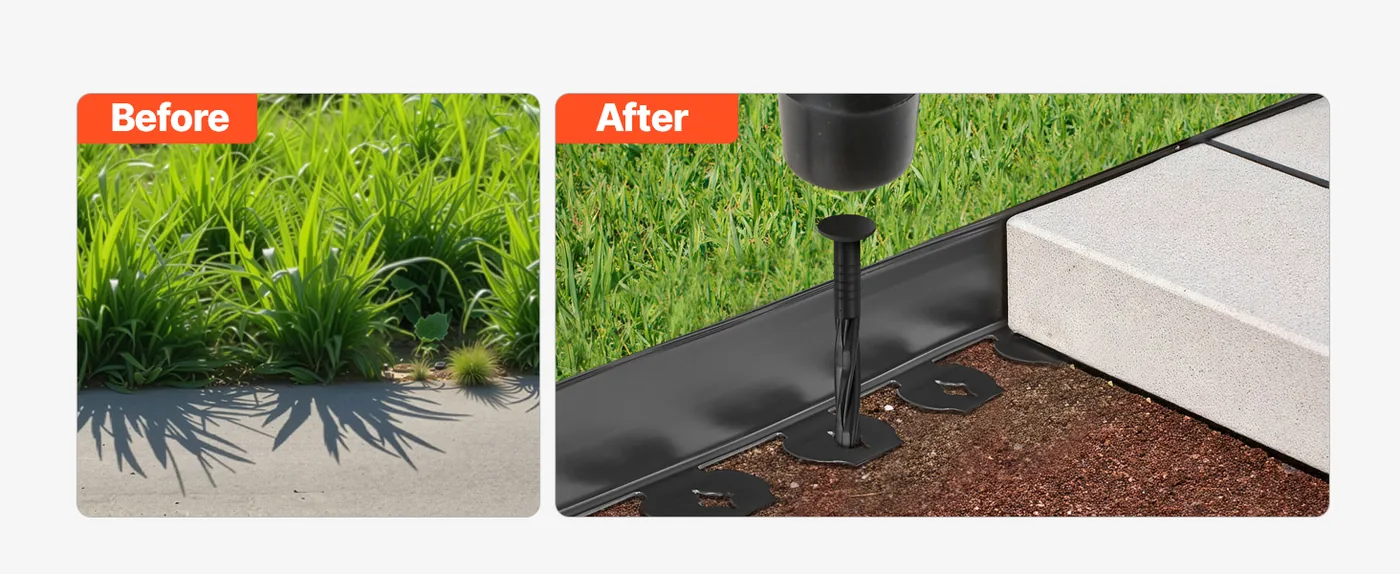 VEVOR Landscape Edging 1.5 inch x 100 ft Stay Organized
