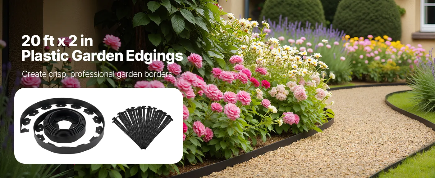 VEVOR Landscape Edging 2 inch x 20 ft overview