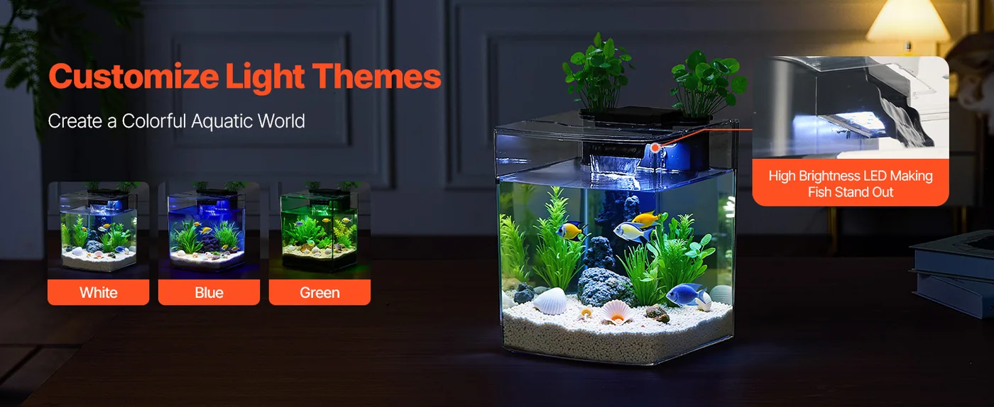 VEVOR Fish Tank Aquarium Arch & 2 gal feature 1