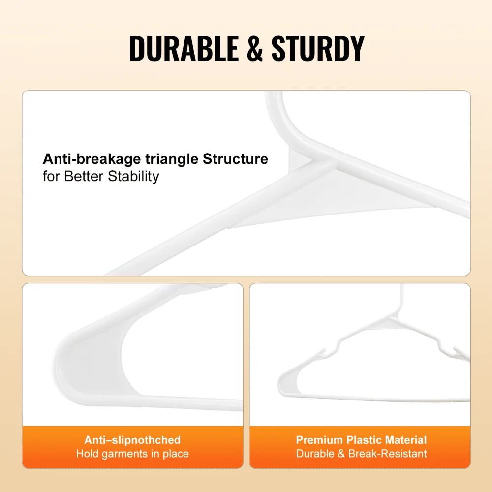 VEVOR Hangers White - Plastic product image 3