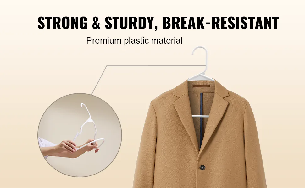 VEVOR Hangers White - Plastic feature 3