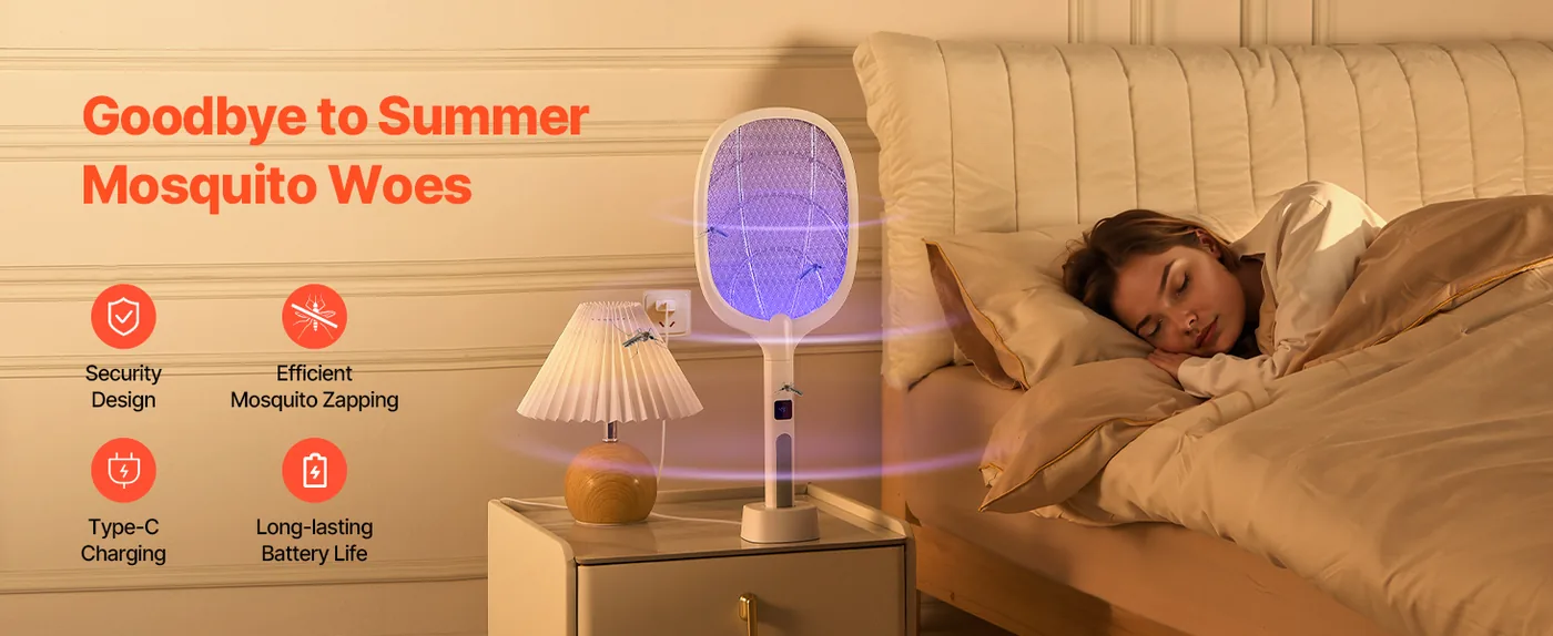 VEVOR Electric Fly Swatter Dual Mode (Manual/Automatic) overview