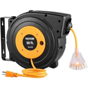 VEVOR 50ft Retractable Extension Cord Reel 14AWG/3CSJTOW Pow product image 1