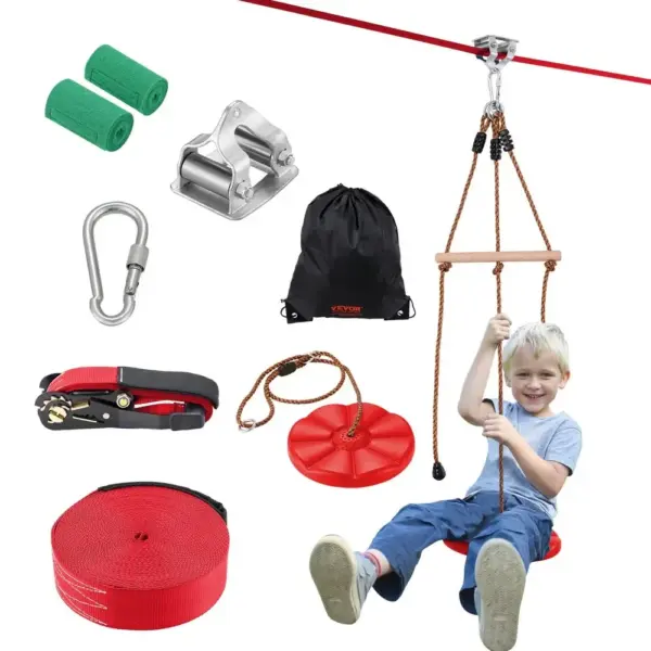 VEVOR Zipline Kit for Kids and Adult Nylon 65 ft product image 1