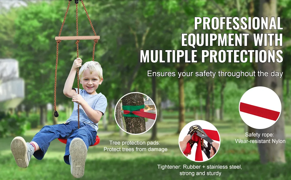 VEVOR Zipline Kit for Kids and Adult Nylon 65 ft feature 2