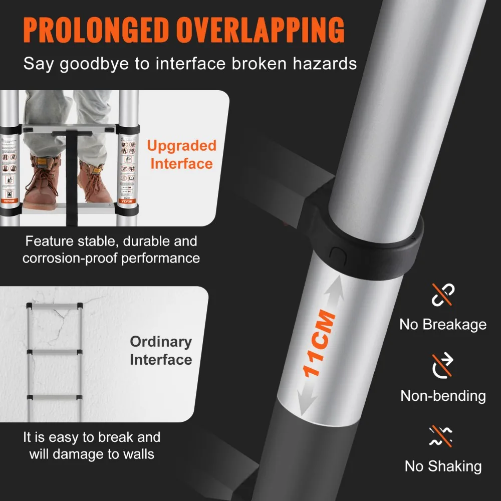 VEVOR Telescoping Ladder 10.5 ft product image 3