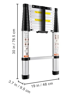 VEVOR Telescoping Ladder 10.5 ft Upgraded Interface