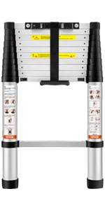 VEVOR Telescoping Ladder 10.5 ft Lock Indicator