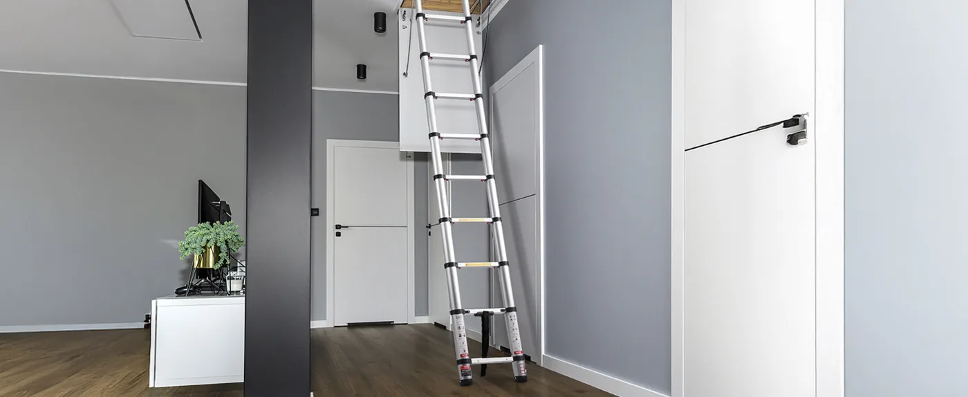 VEVOR 12.5ft Telescoping Ladder 12.5 ft Attic