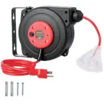 VEVOR Retractable Extension Cord Reel 30 ft Red+Black product image 1
