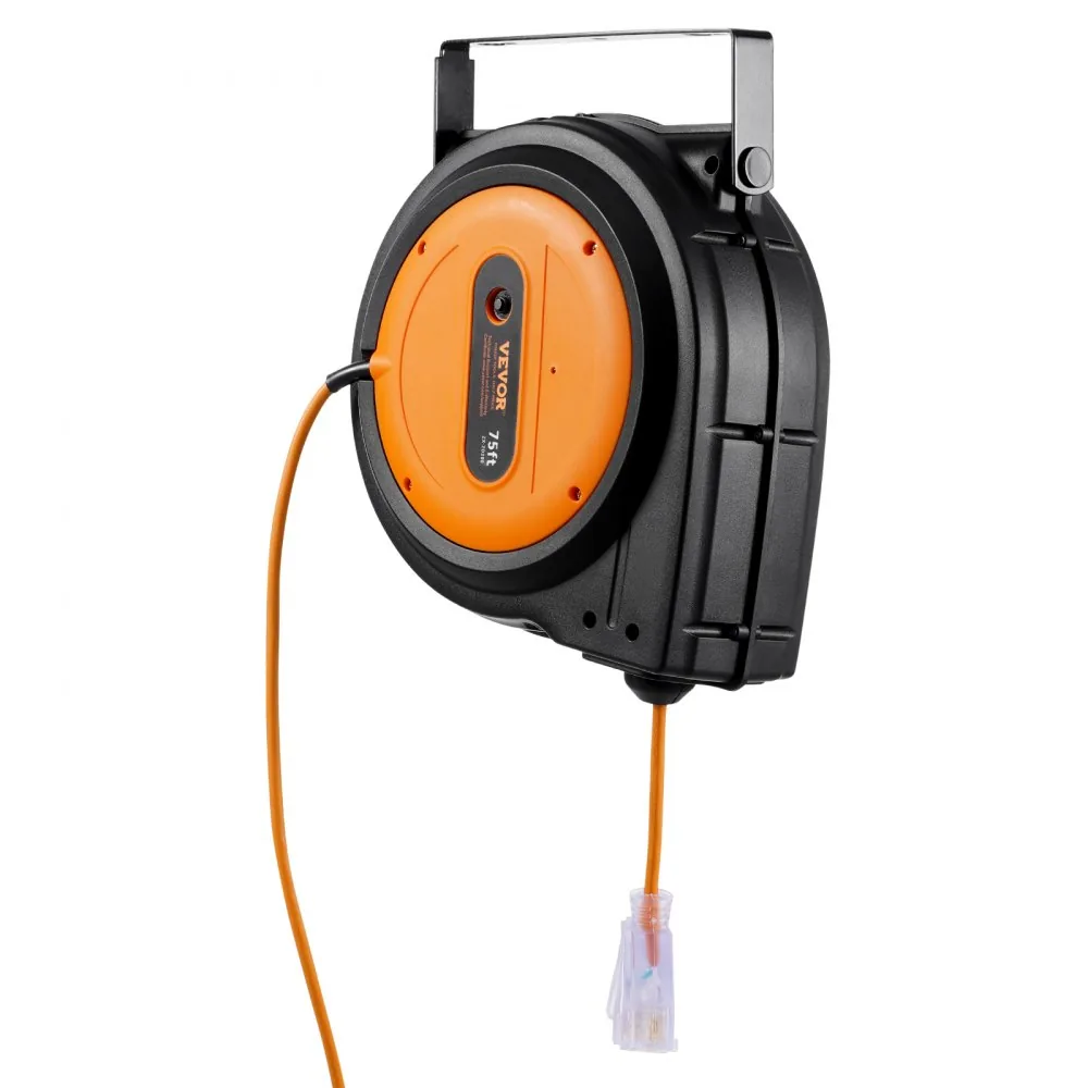 VEVOR Retractable Extension Cord Reel 75 ft Orange+Black product image 11