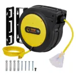 VEVOR Retractable Extension Cord Reel 75 ft Yellow+Black product image 1
