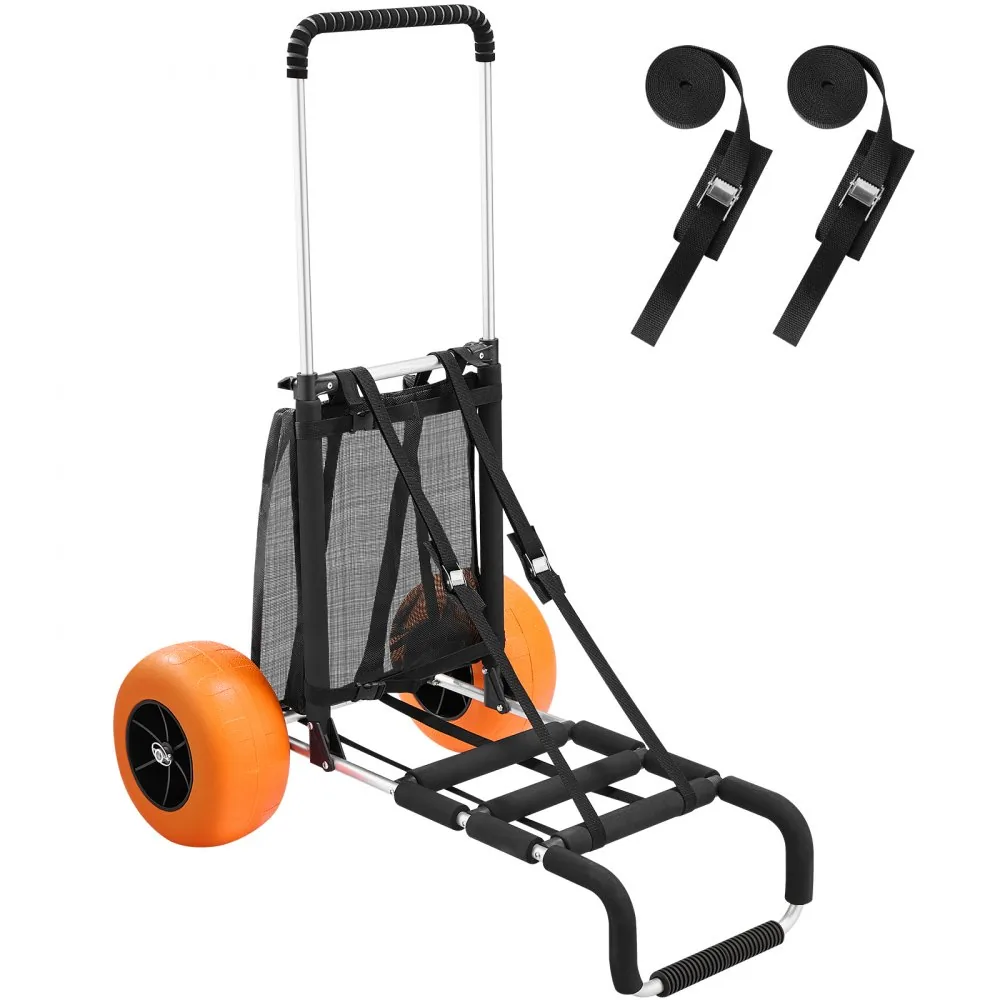 VEVOR Beach Dolly 165 LBS with 12 in Solid Wheels front view