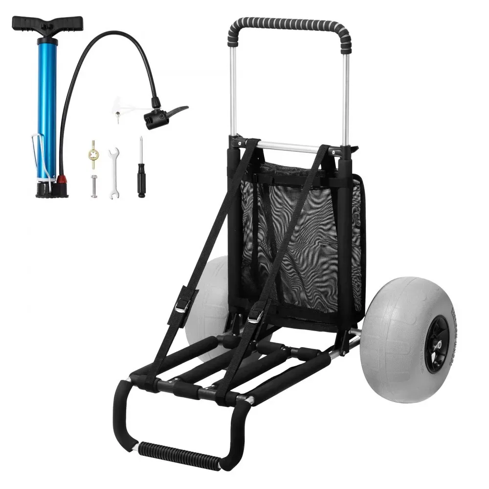 VEVOR beach dolly with balloon wheels front view