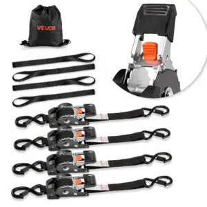 VEVOR Retractable Ratchet Straps 1 inch x 10 ft product image 1