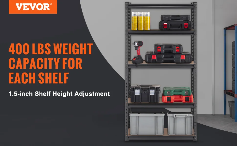 VEVOR 5-tier garage shelving unit for organized storage