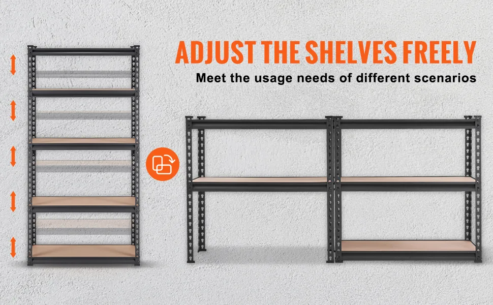 VEVOR adjustable garage shelves with flexible spacing