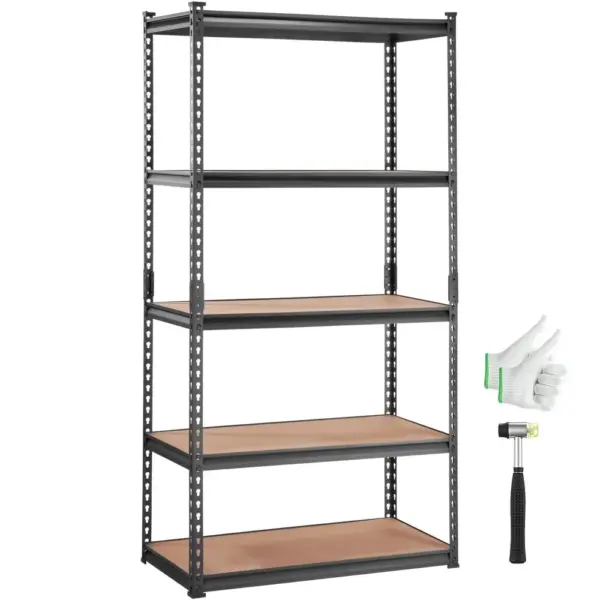VEVOR 5-tier storage shelving unit front view