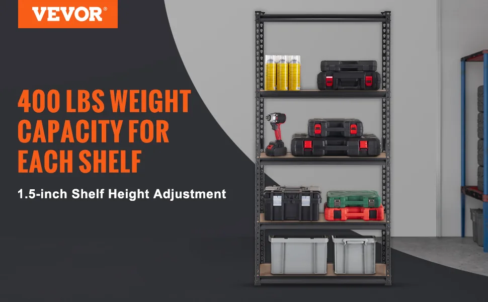 VEVOR 5-tier garage shelving unit for organized storage
