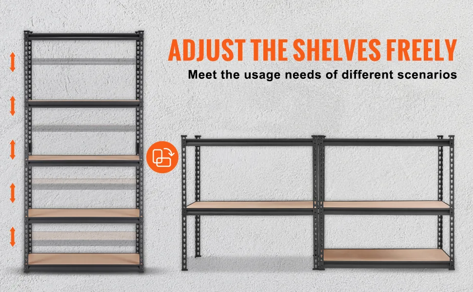 VEVOR adjustable garage shelves with flexible spacing