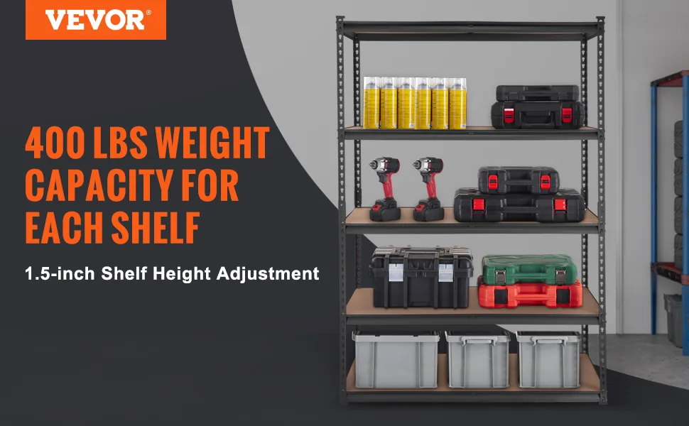 VEVOR 5-tier garage shelving unit for organized storage